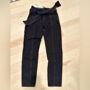Iro Ouzilly Paperbag High Waist Jean. New with tags. Size 40.  Black.